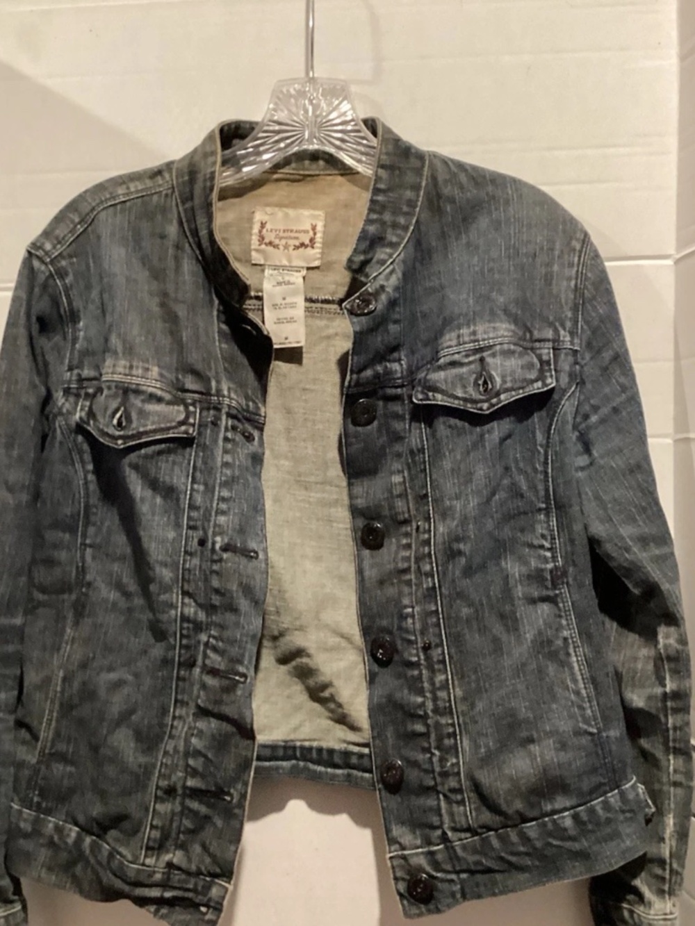 Ladies Levi Strauss Signature Denim Button Up Jacket Size Medium